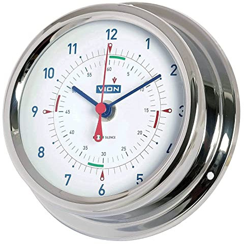 Delite A130c Vion Schiffsuhr Edelstahl arabisch Funksektoren B x H 150 mm x 42 mm