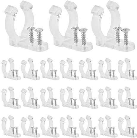 AFASOES 150 Stücke LED Lichtschlauch Clips Transparent Befestigungsclips mit 300 Schrauben für Weihnachten LED Lichterkette Wandleuchte