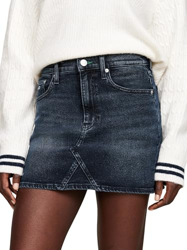 Tommy Jeans Donna Gonna in Jeans Izzie Skirt Corta, Blu (Denim Dark), 26W