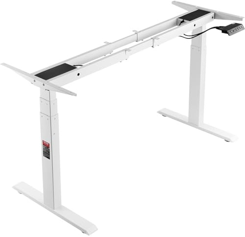 VEVOR Schreibtisch Gestell mit Doppelmotor, einstellbare Höhe 65-129 cm und Länge 110-178 cm, elektrisch verstellbare Tischgestell, ergonomische DIY-Arbeitsstationsbasis, 3 Positionen (nur Gestell)