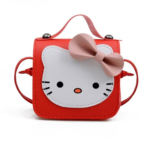 Spldsun Mini Borse Principessa, Borsetta Bambina, Mini Messenger Tracolla per Bambini per Bambini 3-12 Anni, Può Contenere Chiavi, Fazzoletti, Maschere, Telefoni Cellulari (rosso)