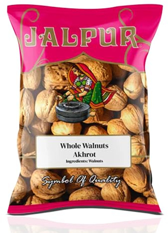 Jalpur Millers Whole Walnuts 150g | Raw Walnuts with Shell | Premium Quality Nuts from USA | Ideal for Snacking, Baking, Cakes, Muffins, Cookies, Breads & Traditional Desserts | Fresh & Nutty Flavour