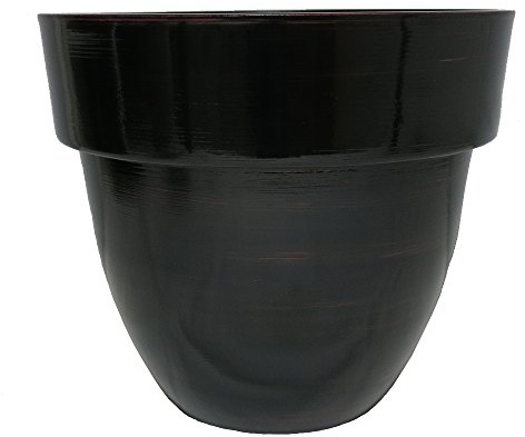 DECOLINE Blumentopf Leichtgewicht rund - Indoor & Outdoor- Verschiedene Größen und Farben - Neue Materialzusammenstzung - Blumenkübel - Übertopf - Pflanzkübel schwarz, 30 x 26cm