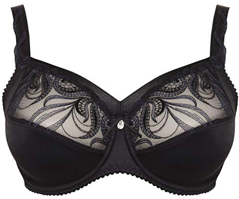 Ulla Lingerie féminine BH Carmen Cup H-L mit Bügel und Blende 2526 schwarz 110H