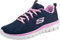 Skechers Damen Graceful Get Connected Sneaker,Navy Hot Pink, 39.5 EU