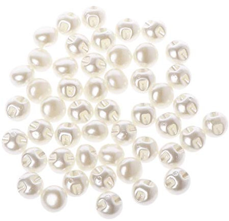 Erhalten Sie frische 50Pcs 10Mm 11Mm runde nähende Perlen-Knöpfe für Kleidungs-nähende Zusatz-Kleidungs-Scrapbooking-Kleidungsstück Diy-Kleidungs-Werkzeug-flaches horizontales Loch-Perlen-Weiß