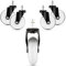 kwmobile roulette pour chaise de bureau - Lot 5 roulettes pour fauteuil - Roue de rechange 10/22 mm - Pied de siège silencieux pour sol dur