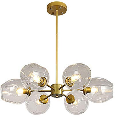 Golden Zweig Beleuchtung Lampe Für Schlafzimmer,Sputnik Während Des Lichts Mit Hand Geblasen Bubble Glass,E27 Große Moleküle Kronleuchter-Blende Abdeckung 6 Kopf
