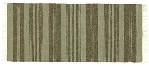 RUG PRINCE Kelim Teppich Handgewebt 90x160 Grau Streifen Linien Orient Wolle