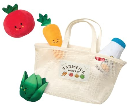Melissa & Doug – Juguete multisensorial de Cesta del Mercado para bebés, para llenar y vaciar