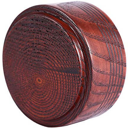 Akozon Ciotola da Barba, Ciotola per Sapone da Barba in Legno Tazza Tazza Sapone per Barba Montaggio Uomo Rasoio Rasoio Detergente Schiuma Gufo Rotondo Strumento Naturale per
