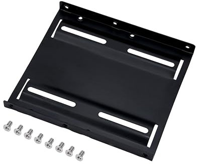 BIGtec Festplatten Adapter SSD HDD Einbaurahmen 2,5 auf 3,5 Wechselrahmen PC Computer Halterung Schienen Mounting Frame schwarz Metall
