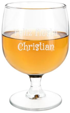 Copa de coñac Personalizada - Copa con pie Personalizada con Texto Grabado - Copa de coñac Original