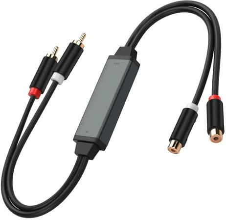 CERRXIAN Aislador de ruido RCA, Eliminador de zumbidos de audio RCA Aislador de ruido de bucle de tierra, para eliminar el ruido de zumbido del sistema de audio del automóvil/estéreo doméstico