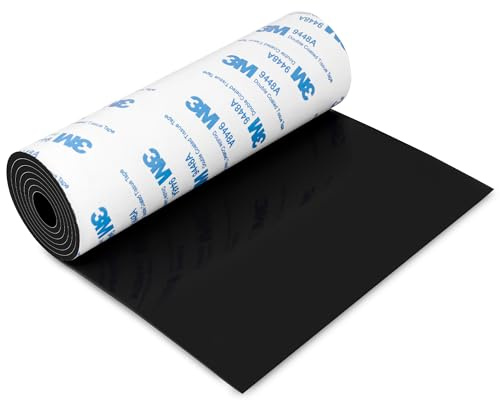 Silicone Furniture Pads, 5 x 40 Non Slip Furniture Pads Anti Skid Pads Non Slip Self Adhesive Cuttable Silicone Tape Strip Roll for Protecting Hardwood Floors Chair Wall Protector - Black