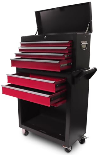 ROOG Performance 2in1 Werkstattwagen mit Werkzeugkiste Werkzeugwagen Rollwagen Werkzeug Trolley