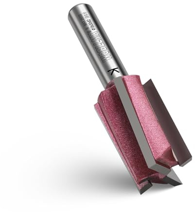 WOBLLMX 4 Fraises de Nettoyage de Sol Tige 8mm, Ø18mm Longueur de Travail 30mm Professionnel Carbure Équipées Fraise à Rainurer Standard pour Bois Panneau Dense Accessoires Défonceuse