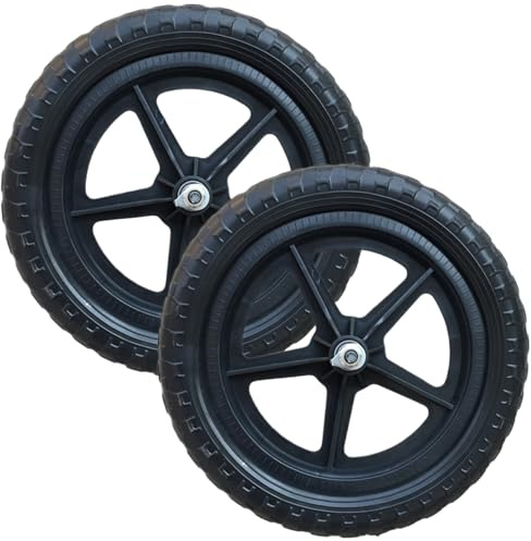 1 par de ruedas de bicicleta de repuesto para niños, rueda de bicicleta de equilibrio de 12 pulgadas, accesorios de reparación ligeros para bicicletas y mantenimiento, negro
