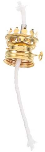 BESPORTBLE Variateur Réglable pour Brûleur de Remplacement Lampe à Pétrole Doré, Accessoire de Brûleur à Mèche en Alliage D'aluminium, Pièce Détachée pour Lampe à Huile Vintage, Camping