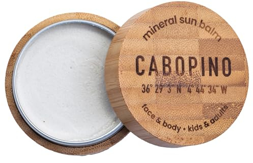 CABOPINO - Bálsamo Solar SPF30 | PA ++++ | Protector Solar Natural Sin Químicos y Vegano | Bálsamo con Textura Invisible y Dry Touch | Oxido de Zinc No Nano | Protector Solar Mineral Facial y Corporal