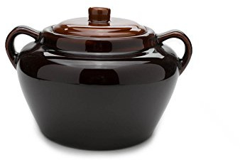 Fox Run 0350 Stoneware Bean Pot, 9.75, Brown
