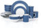 16pc Blue Linear Porcelain Dinner Set