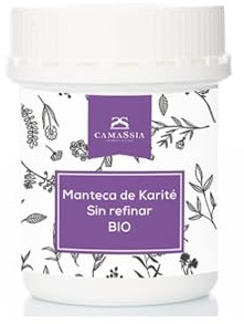 Camassia Manteca de Karité BIO sin refinar | Mantecas y ceras para cosmética | virgen -procedente de agricultura ecológica | 250gr