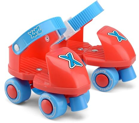 Xootz Beginner Trainer Skates, My First 4 Wheel Quad Roller Skates for Kids, Boys and Girls