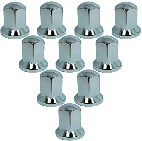 Promolink Tapacubos de Rueda para Camión, 32-33 mm, Cromados, Alcoa, Tapas para Tuercas de Rueda, Protección