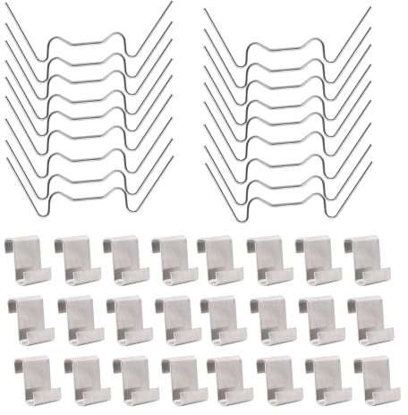 TRIXES 100 Stück Gewächshausklammern für die Befestigung von Gewächshausfenstern/Glas-, Kunststoff-, Polycarbonat-, Plexiglasscheiben -Aluminiumzubehör für die Fensterersatzklammer in Gewächshäusern