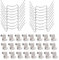 TRIXES 100 soportes para paneles de vidrio de invernadero/clips - fijar ventanas de cobertizo/vidrio, plástico, policarbonato o láminas de plexiglás - accesorios de aluminio para invernaderos