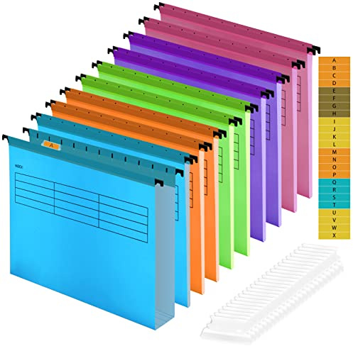 A4 Suspension Files for Filing Cabinet Files Hanging Filing Folders,34.8cm*24.5cm Box Filing Storage Folders Interior Folders for Paperwork Office Home School (10)