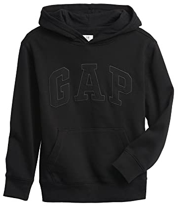 GAP Logo Pull-On Sweatshirt True Black M