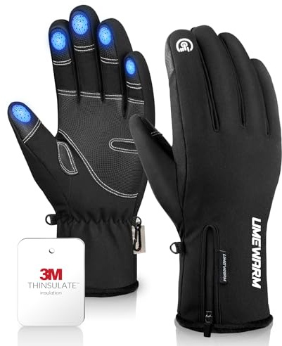 UMEWARM -10℉ Waterproof Winter Gloves Men, Touchscreen Fingers Snow Ski Gloves Women, 5-Layer Touch Screen Cold Weather Gloves