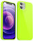 Svanove für iPhone 12 Mini Hülle Silikon Case, Bunt Weich TPU Ultra Dünn Handyhülle Einfarbig Handy Hülle Mädchen Frauen, Glatt Plastik Schutzhülle Slim Silikonhülle Gummi Bumper, Neon Gelb