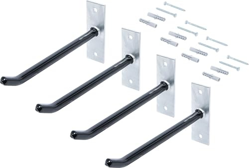 BGS Diy 88304 | Felgen-Wandhaken-Satz | 250 mm | 4-tlg.