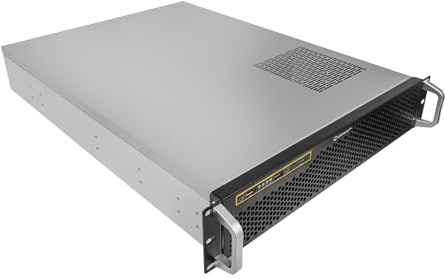19 tum 2U 600 mm, ATX Unykach UK2130, professionellt serverchassi med 6 fack (4 x 3,5 + 2 x 2,5), USB-C 3.2, 5 PWM-fläktar ingår, stöd för avancerad GPU