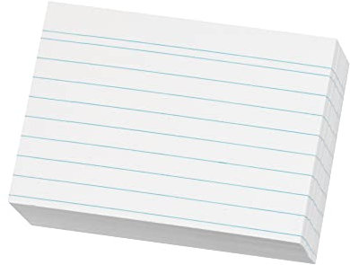 herlitz Karteikarten A8 liniert Weiß, 170g/m² holzfrei, 200 Stück, stabile Karteikarten für Schule, Studium & Büro