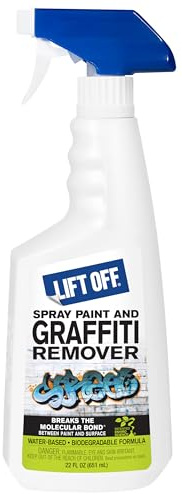 Motsenbocker's Lift Off 41101 Spray Paint and Graffiti Remover – Removes Spray Paint, Acrylic, and Enamel – Safe for Wood, Metal, Concrete, Plastic & More – Water-Based Formula – 22 Fl Oz