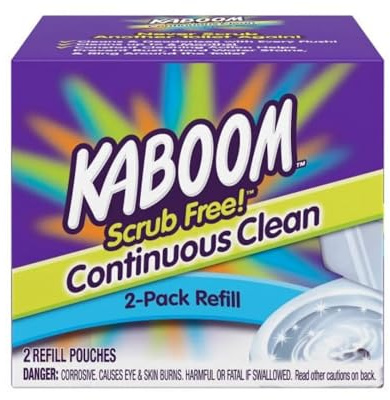 Kaboom Scrub Free! Continuous Clean Toilet Cleaning Refill Tablets (2 Count Per Package) *Refill Tablets Only.