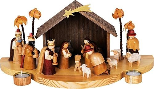 Krippe groß, Weihnachtskrippe, Erzgebirge Richard Glässer Seiffen, 17547