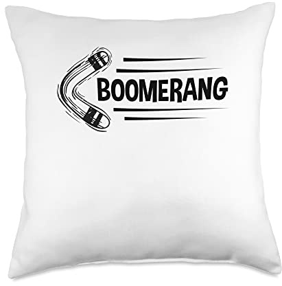 Boomerang Graphic Boomerang Thrower Boomerang Player Sports Throw Pillow