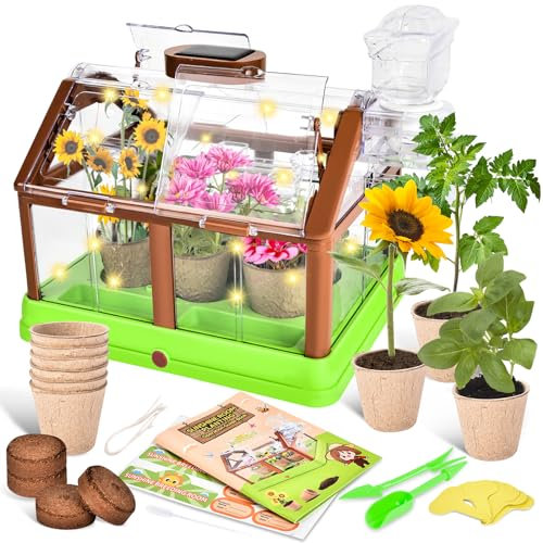 JONRRYIN La Mia Prima Serra, Scienza Botanica, Piante Per Bambini, Giocattolo per Bambini a Partire Dagli 8 Anni, Galileo Nature Botanica e idroponica per Bambini Dai 7 Anni (Green)