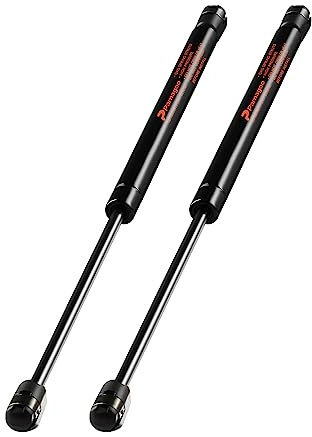 PAMAGOO C16-15064 38 cm (15 tum) 20 pund gasstöt lyft för Leer pickup lastbilskeps husbil skal bakre topp fönster verktygslåda lock husbil dörrstöd, set med 2, svart