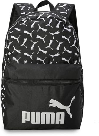 PUMA PHASE AOP Backpack - Zaini classici Unisex, Black Logo-AOP, OSFA - 091169