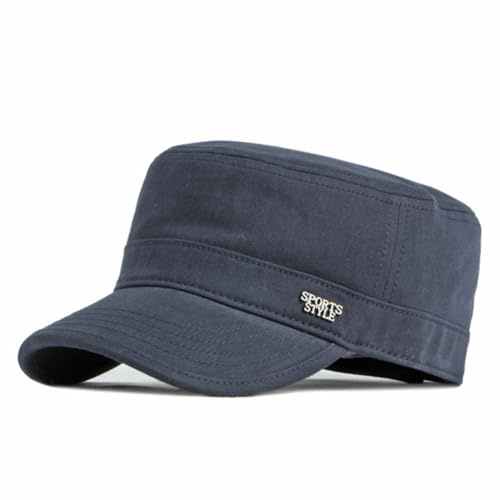 YAMEE Berretto Militare Uomo in Cotone Classico,Cappello Militare Uomo Traspiranti,Cappello Baseball Militari Army cap Donna,Cappello Visiera Piatta Unisex Moda Regolabile,Cappello Cadetto Anti-UV