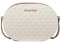 Michael Kors Jet Set Travel Medium Signature Oval Crossbody Bag (Vanilla), Vanille