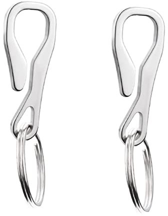 GALPADA 2 Piezas Inoxidable Gancho Portátil Resistente Colgar Clip de Sujeción de Alta Durabilidad Accesorio Llaves