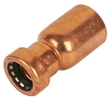 Copper Push-FIT Fitting Reducer F 15MM X M 22MM, Suitable for Drinking Water, Suitable for Water Systems, Suitable for Hard & Soft Water Areas, 1 in Pack