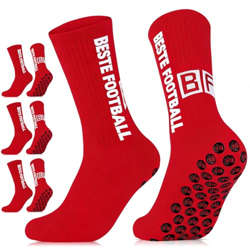Calcetines Antideslizantes Futbol 3 Pares, 35-38 39-42 42-46 Calcetines Fútbol Non-Slip Football Socks Medias Futbol para Hombre, Mujer y Niño, Grip Calcetines Deportivos para Yoga, Tenis | Calcetines de fútbol antideslizantes para yoga, baloncesto, tenis, ciclismo, regalo